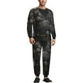 thumbnail image 1 of BLACK MYTH HUNK Men's Pajama Set Sleepwear Pjs Lightweight Long Sleeve Crewneck Shirts and Bottoms Soft Comfy Sleep Sets 2XL, 1 of 5
