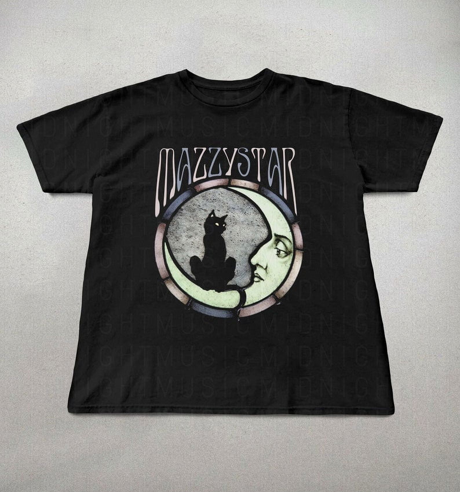 [BLACK] Mazzy Star Moon and Cat Tee, 90s Alt Rock, Hope Sandoval