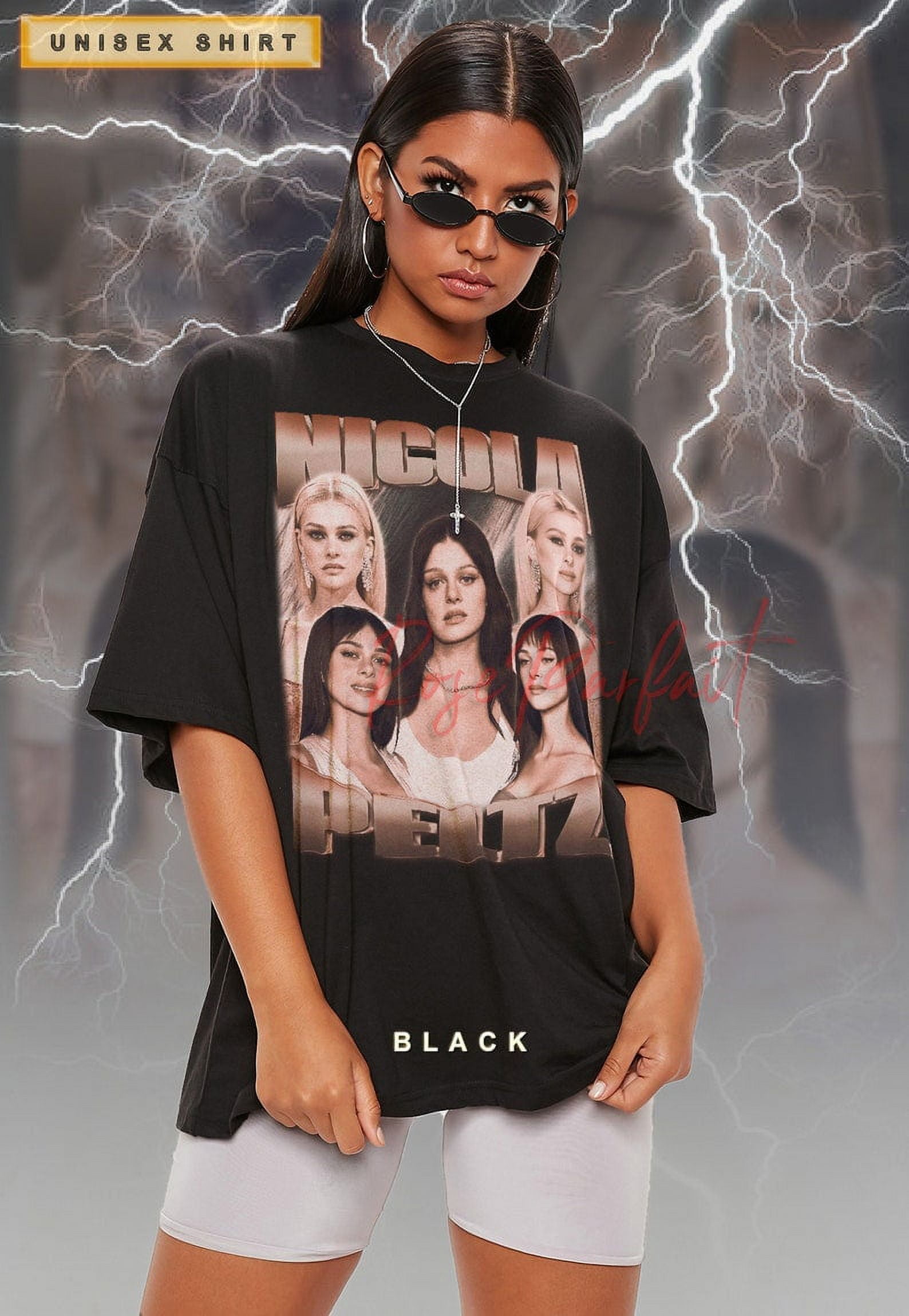 [BLACK] NICOLA PELTZ Retro T-shirt - Nicola Peltz Fans Gifts, Nicola Peltz Homage Tees, Nicola