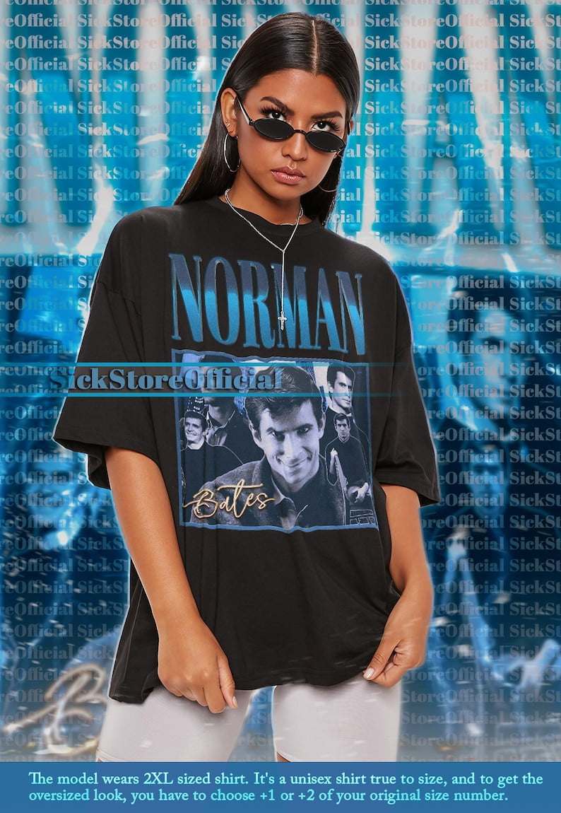 [BLACK] NORMAN BATES Vintage Shirt, Norman Bates Psycho 1960 Tshirt