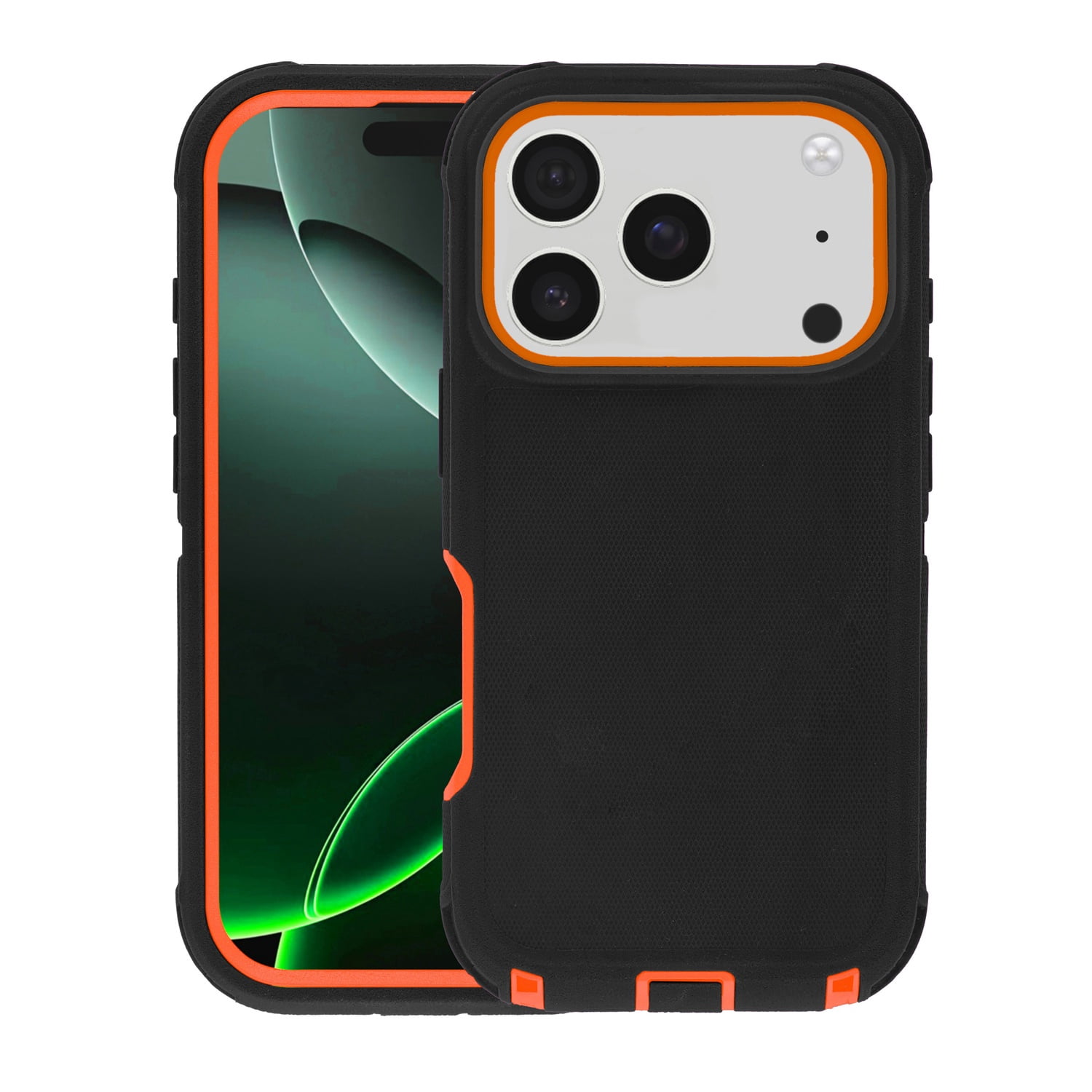 BLACK & ORANGE Heavy Duty Case for iPhone 17 Pro Max