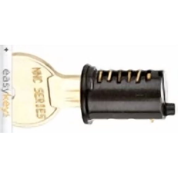 (BLACK) Office Furniture Replacement Lock Core Kit Includes 2 Keys for Steelcase NNC212