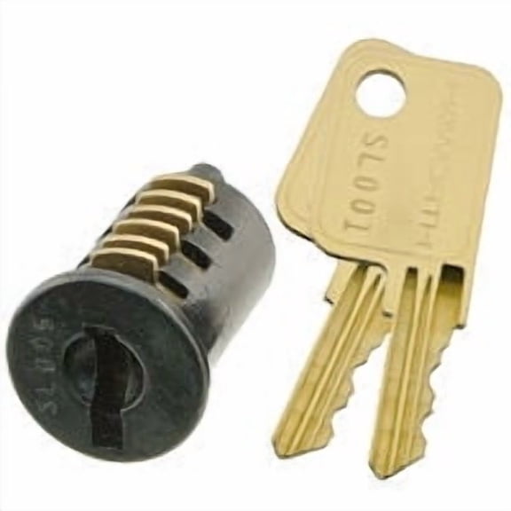 (BLACK) Office Furniture Replacement Lock Core Kit Includes 2 Keys for Haworth SL101