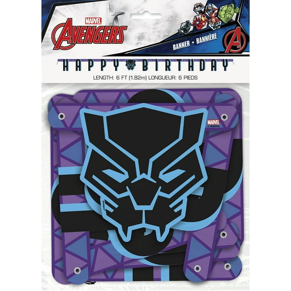 Unique Happy Birthday' Multicolor Paper Jointed Banner, 6 ft. (Pack of 1), Black