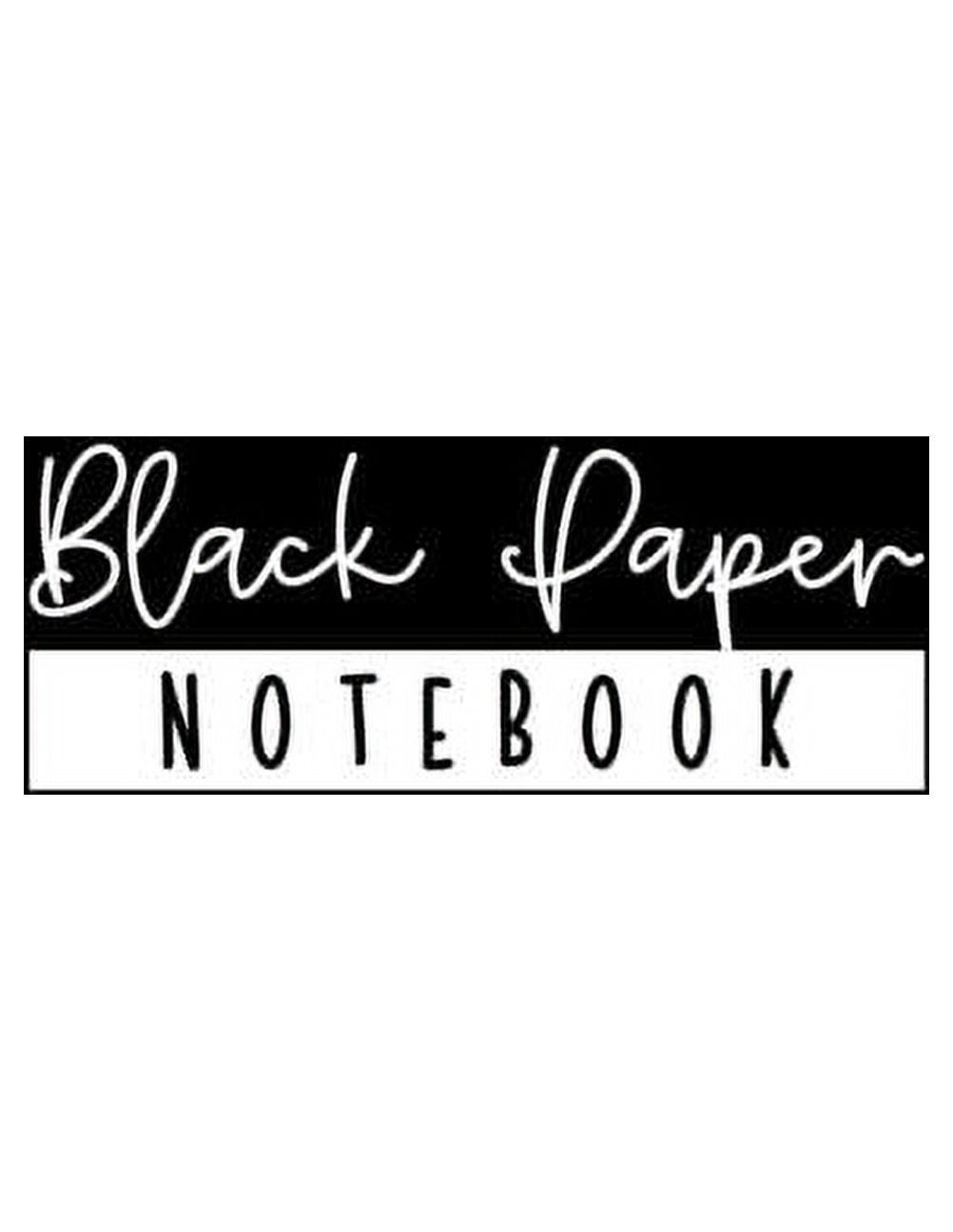 BLACK PAPER Notebook Lined College Ruled 8.5 x 11 A Large Black