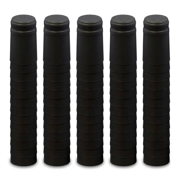 BLACK PVC SHRINK CAPSULES 100 Pack