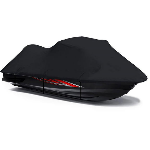 BLACK PWC 600D JET SKI Cover Compatible for Sea Doo Sea-Doo Bombardier Sea Doo Sea-Doo RXP-X 255 2009 2010 2011 Jet Ski Cover