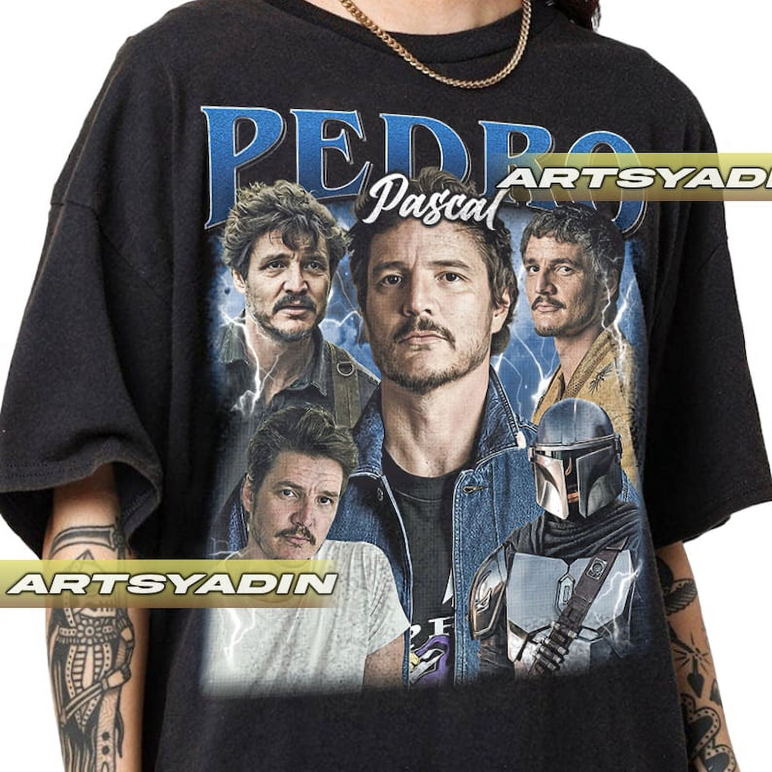 [BLACK] Pedro Pascal Unisex Softstyle T-Shirt - Walmart.com