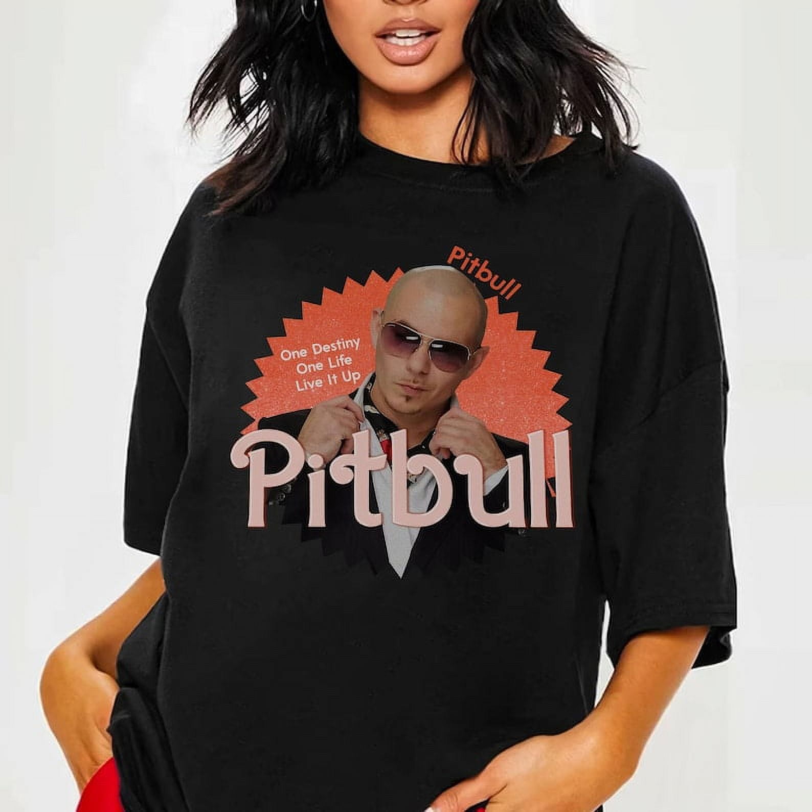 [BLACK] Pitbull Shirt Pitbull Rap Shirt Vintage Pitbull Shirt