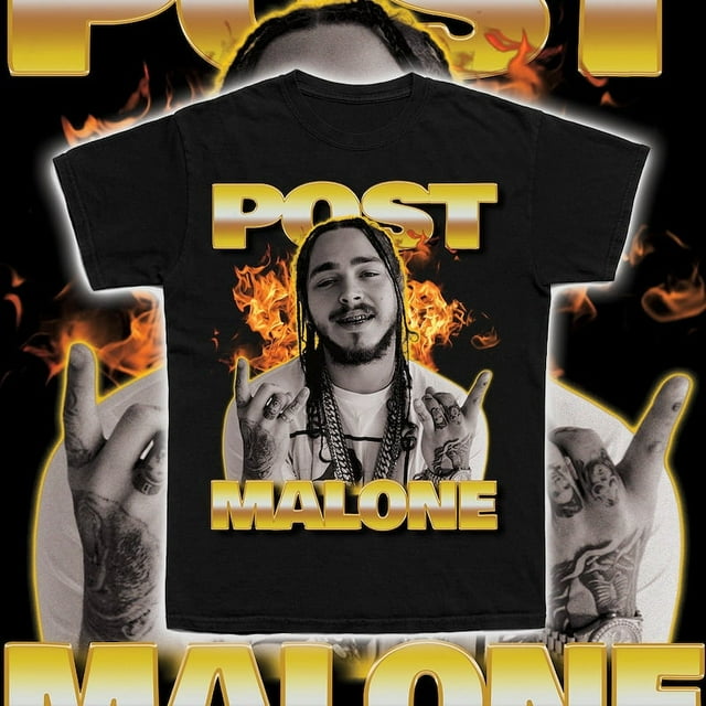 [BLACK] Post Malone , T-shirt , bootleg tees , ready to print, hip hop ...