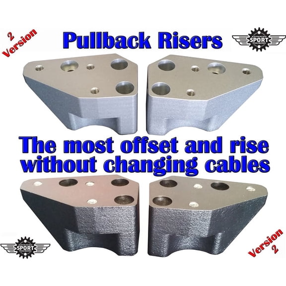 BLACK Pullback Risers Kawasaki Concours 14