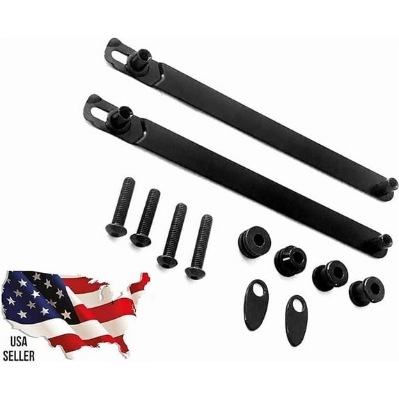 BLACK Quick Release Docking Hardware Kit Harley Davidson Dyna Detachable Passenger Sissy Bar Backrest Super Glide Custom Street Bob Low Rider S 2006-2017 Sideplates Detachables 53797 09 & 53961-06 FXD