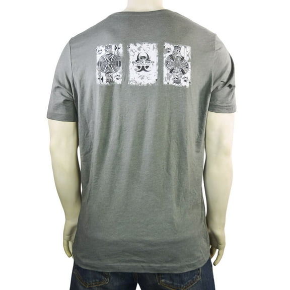 BLACK RAIN ORDNANCE Tagless Playing Cards Logo Premium Unisex Short Sleeve Cotton Poly Blend T-Shirt (Medium) Grey.