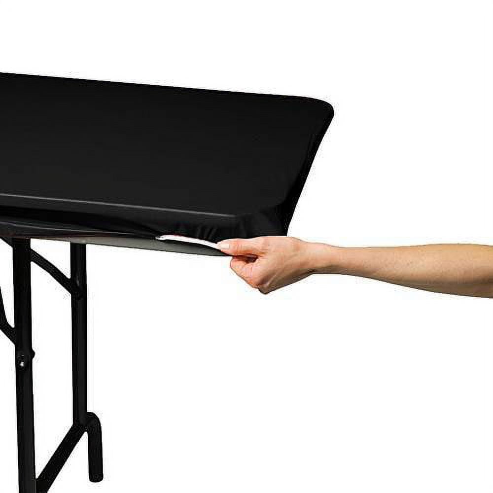BLACK RECTANGLE STAY PUT TABLE COVERS