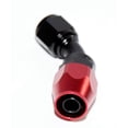 thumbnail image 1 of BLACK/RED -8AN AN8 45 Degree Swivel Oil/Fuel/Gas Line Hose End Fitting Adapter, 1 of 4