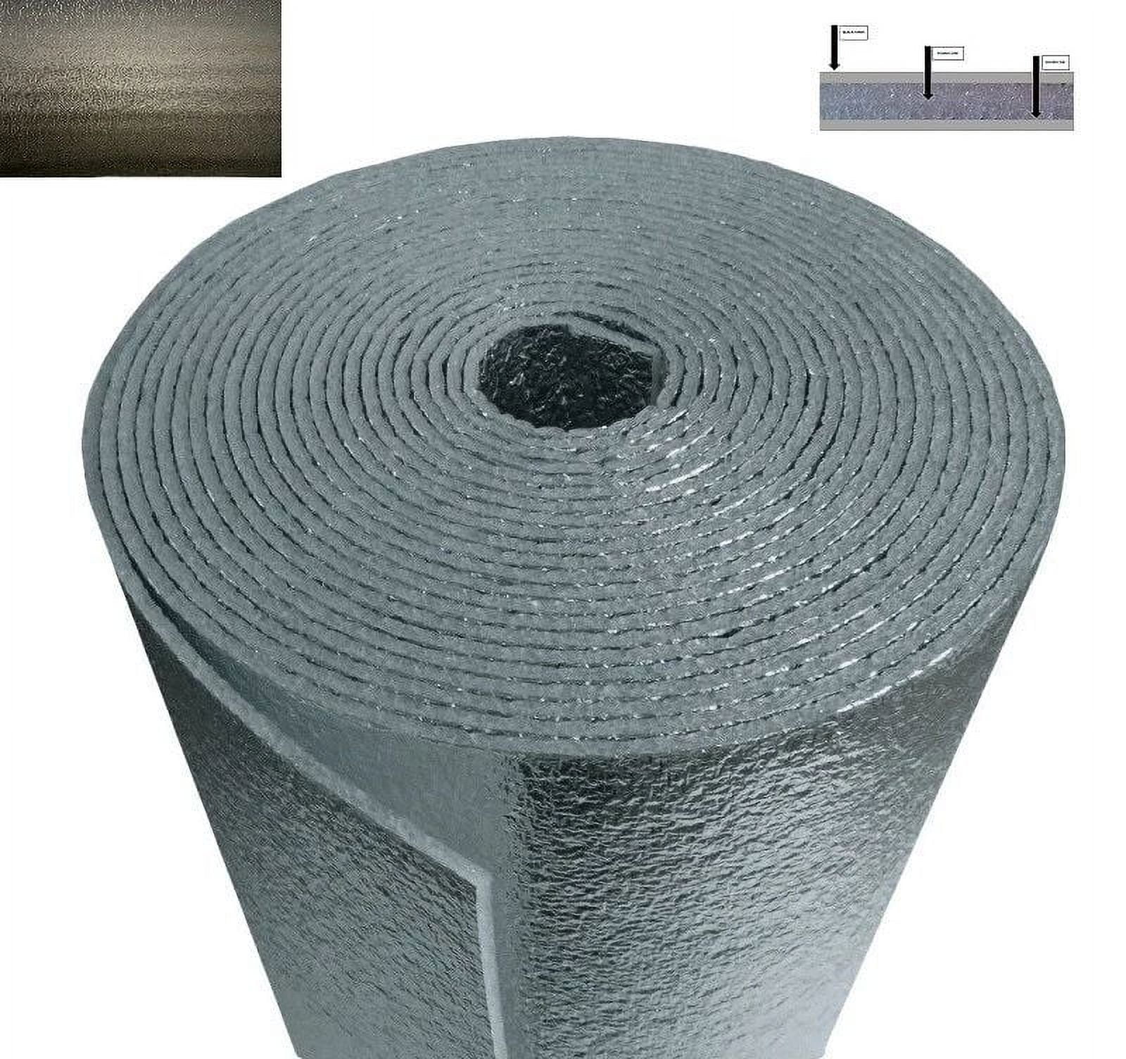 BLACK REFLECTIVE FOAM CORE GARAGE DOOR PANEL ROLL INSULATION (24" X 8')