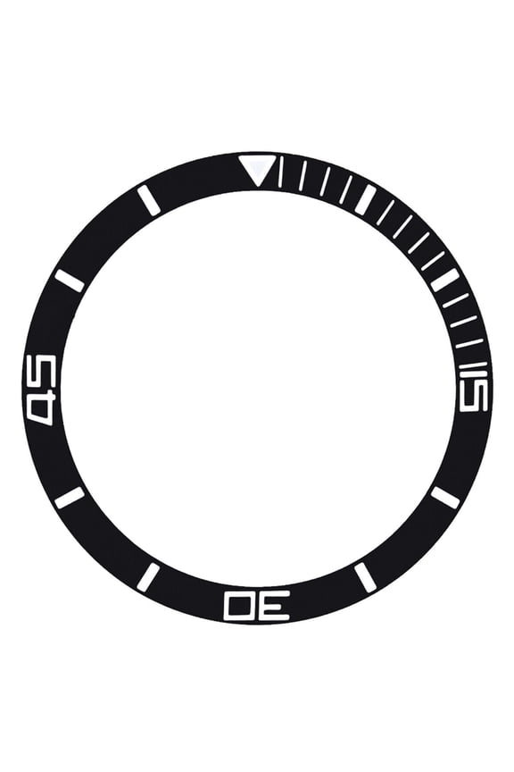 BLACK REPLACEMENT BEZEL INSERT FOR WATCH 30.10MM X 25MM