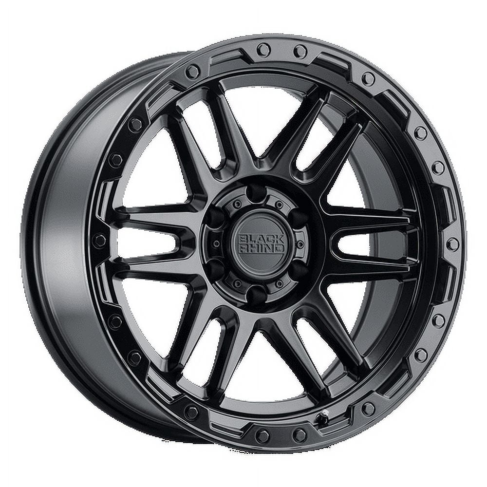 BLACK RHINO APACHE 20X9 6X114.3 12ET 87.1CB MATTE BLACK W/ BLACK BOLTS WHEEL