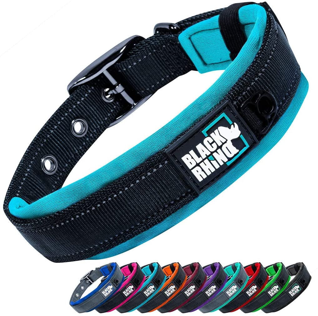 BLACK RHINO Comfort Dog Collar Ultra Soft Neoprene Xlarge Sport Blue Bl