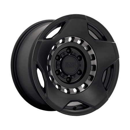 BLACK RHINO MUZZLE 17X9 6X139.7 -18ET 125.1CB MATTE BLACK W/ MACHINED TINTED RING WHEEL
