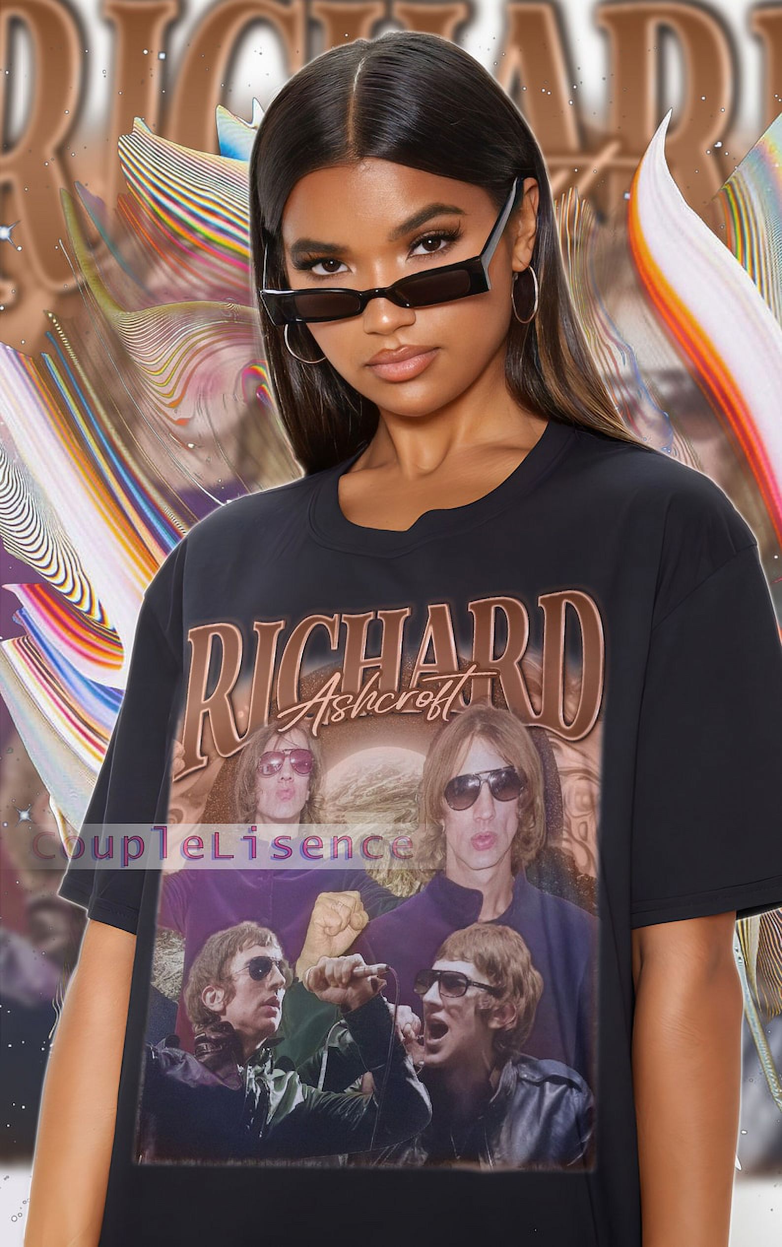 [BLACK] RICHARD ASHCROFT Vintage Shirt Richard Ashcroft Homage Retro