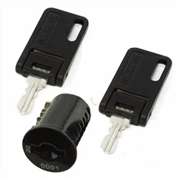 (BLACK) Replacement Lock Core Kit Includes 2 Keys for A-ZUM ZG0017