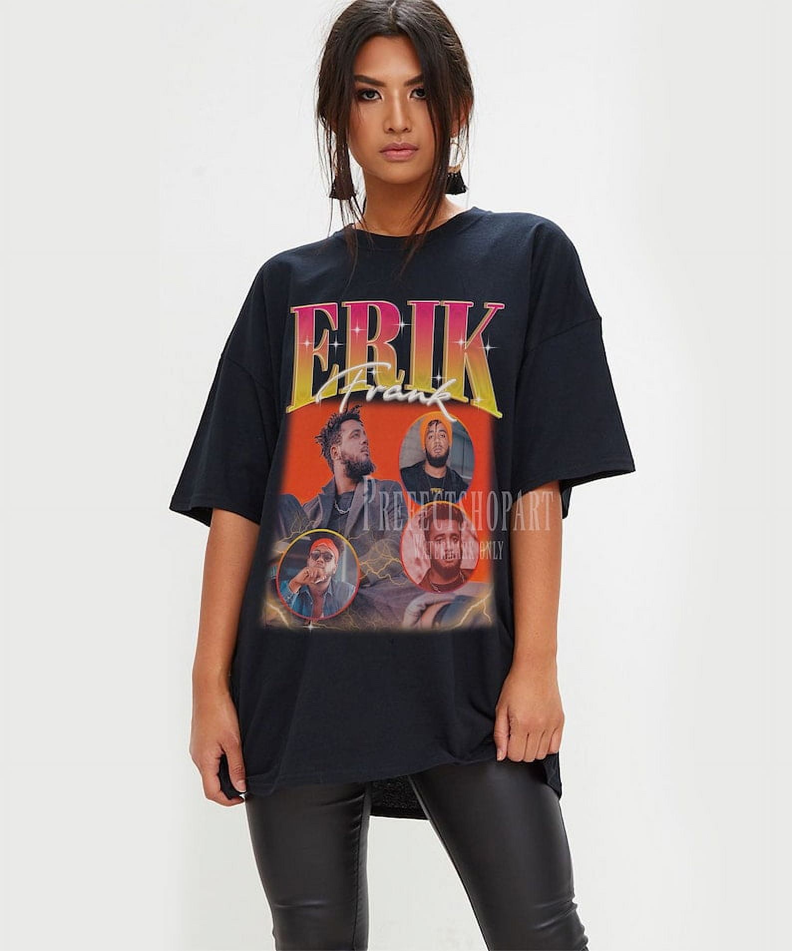 [BLACK] Retro 90's Erik frank Shirt, Erik Frank Vintage tees, Erik 