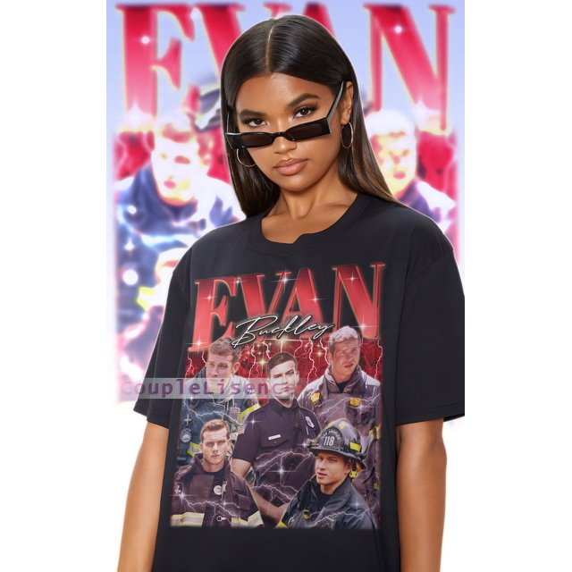 [BLACK] Retro EVAN BUCKLEY Vintage Evan Buckley Homage Fan Tees