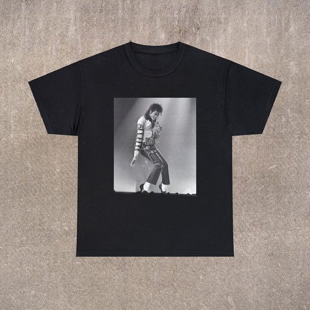 [BLACK] Retro Michael Jackson Tshirt Vintage Style Unisex