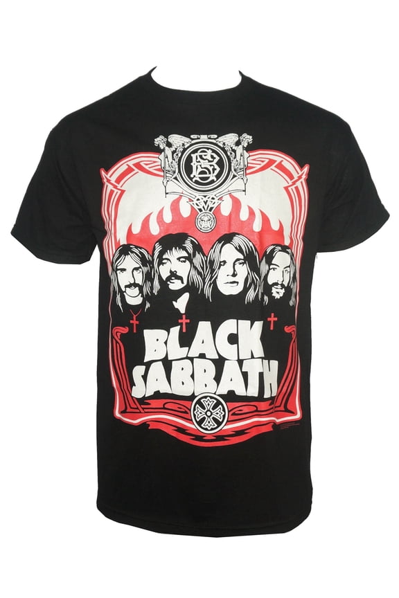 BLACK SABBATH Red Flames Group Portrait T-Shirt M