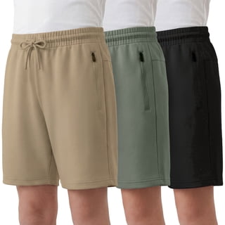 Pure Champ Boys Athletic Shorts 3 Pack Active Boys Shorts Youth kids Elastic Waist With Zipper Pockets 2T-18