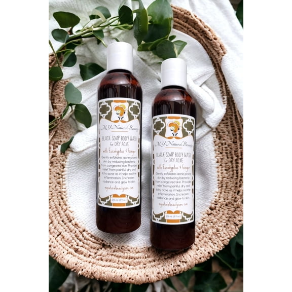 BLACK SOAP BODY WASH | for DRY ACNE - 2 x 8 oz.