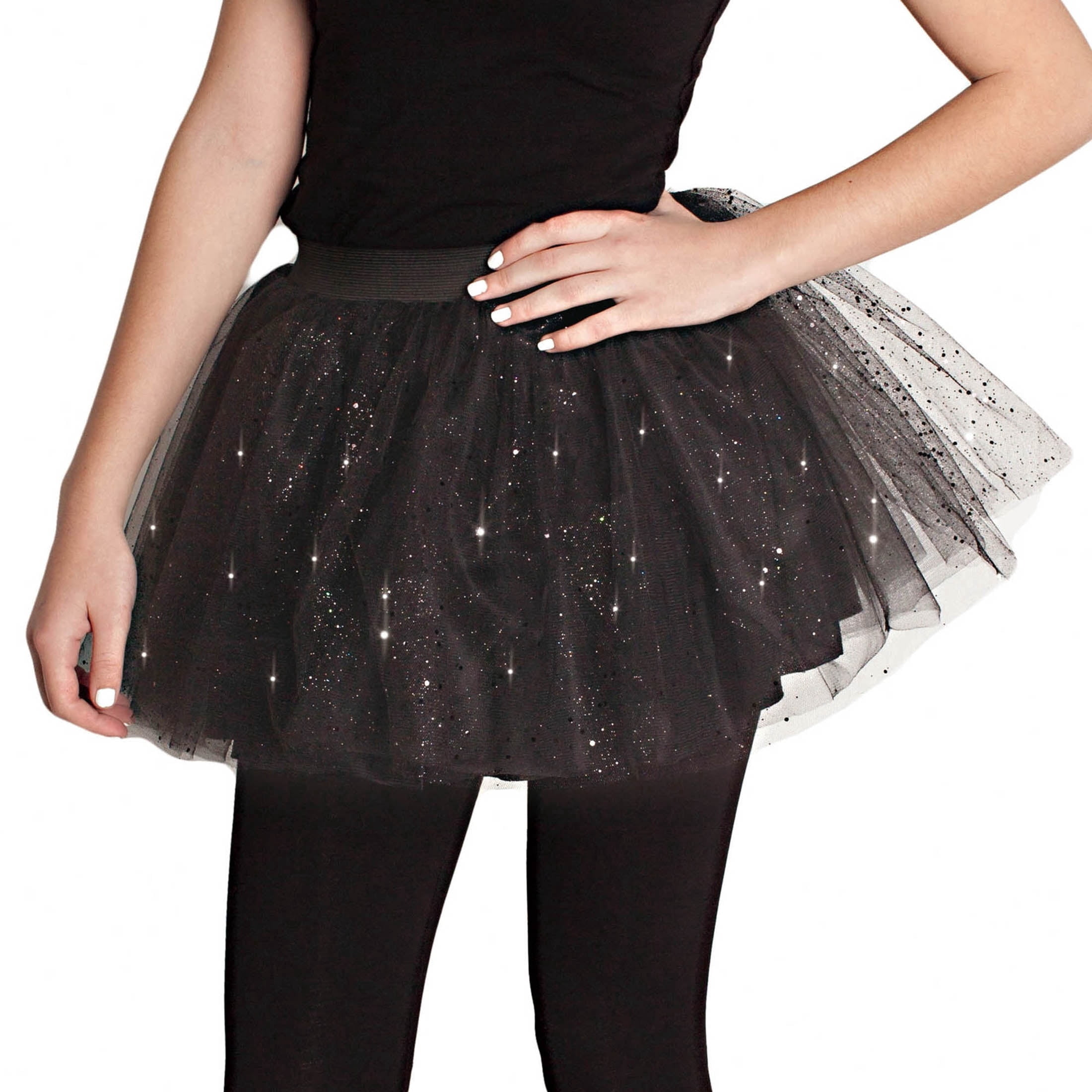 Sparkle Tutu Costume Accessory for Adults, Black, L/XL, Halloween by Way To Celebrate