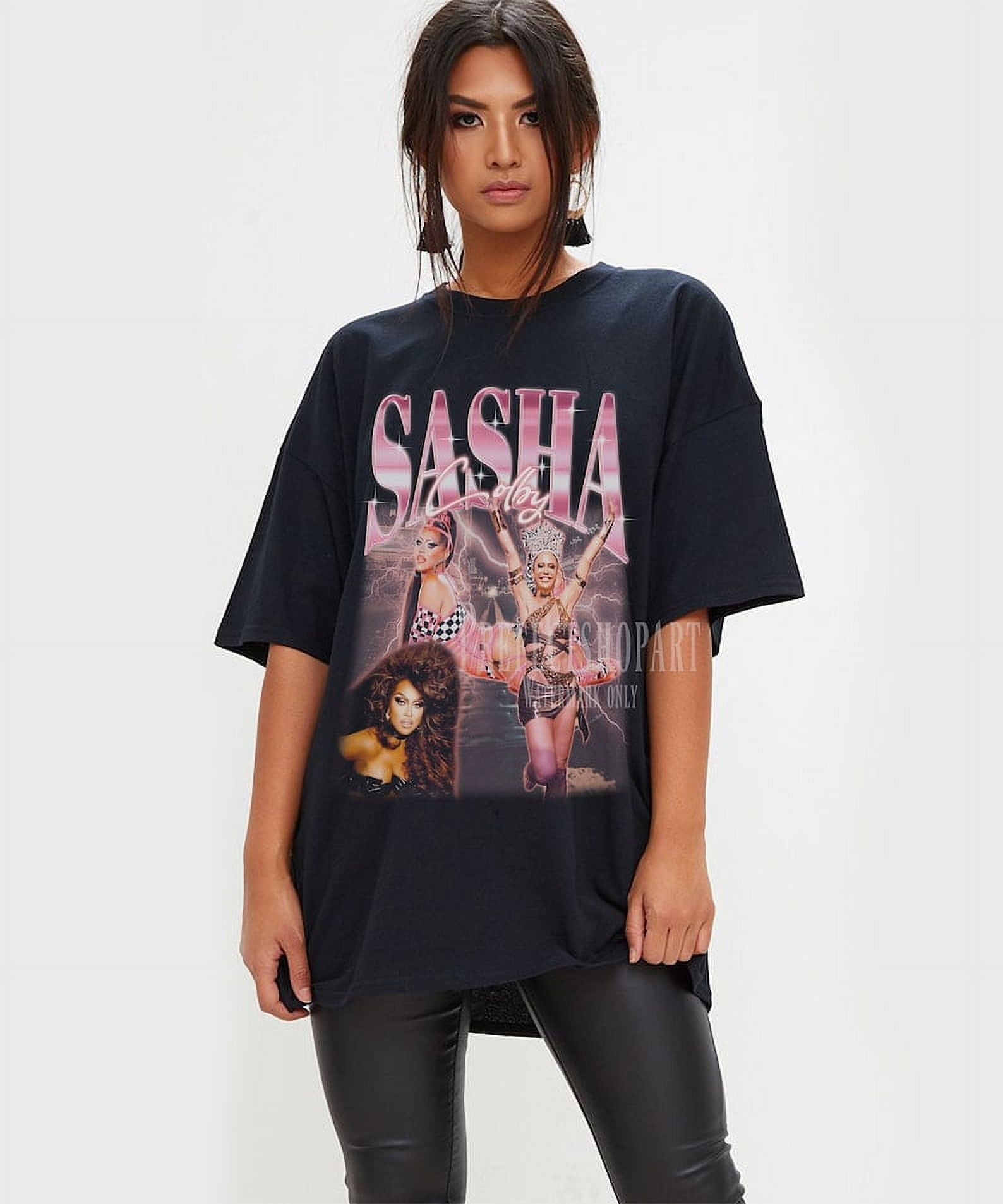 [BLACK] Sasha Colby Retro Shirt, Sasha Colby 90's Vintage Homage Shirt