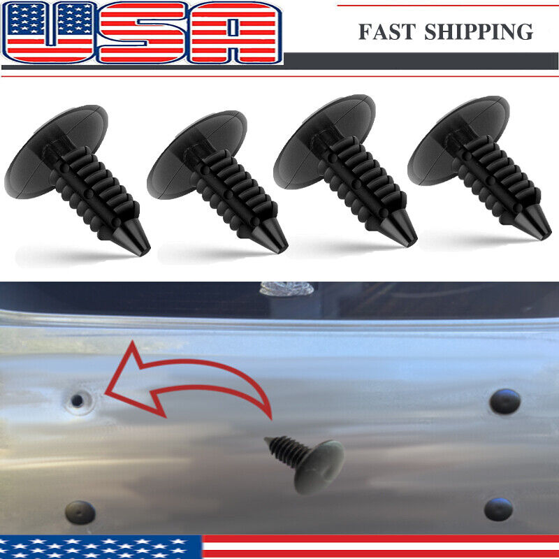 BLACKSet of 4 Bumper Plug Front License Plate Holes Cover 67mm hole