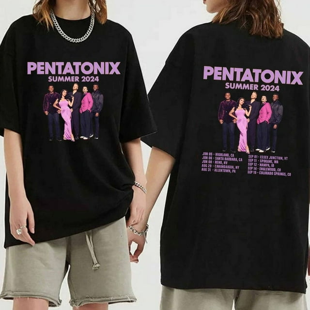 BLACK TSHIRT Pentatonix Summer 2024 Tour Shirt, Pentatonix Band Fan