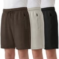 thumbnail image 1 of Pure Champ Boys Athletic Shorts 3 Pack Active Boys Shorts Youth kids Elastic Waist With Zipper Pockets 2T-18, 1 of 8