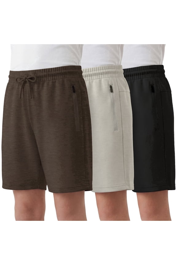 Boys Athletic Shorts 3 Pack Active Boys Shorts Youth kids Elastic Waist With Zipper Pockets Toddler-18 ( Set 5 Size 2T)