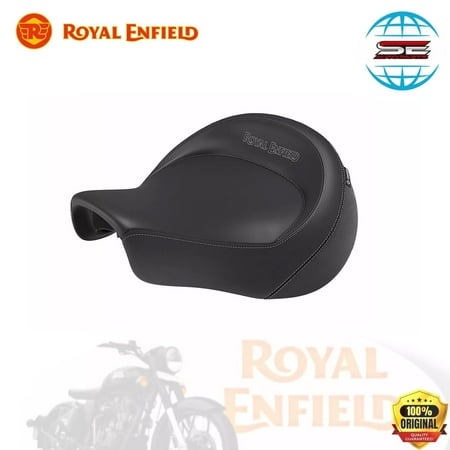 BLACK TOURING RIDER & PASSENGER SEAT FOR ROYAL ENFIELD METEOR 350