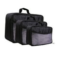thumbnail image 1 of BLACK TRAVEL PACKING CUBES MESH NET LIGHTWEIGHT BAGS FOR LUGGAGE PCK OF 3 S/M/L, 1 of 8