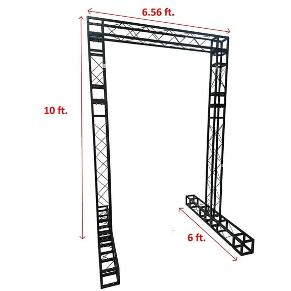 BLACK TRUSS ARCH KIT 10 FT Height Mobile Portable DJ Lighting System Metal