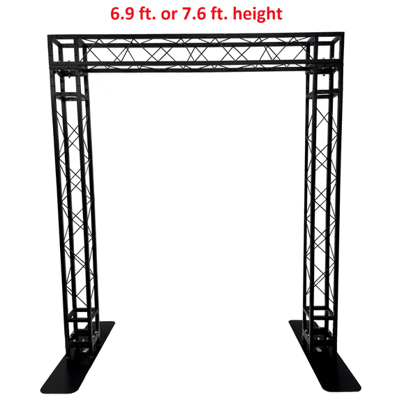 BLACK TRUSS ARCH KIT 8 FT Width Mobile Portable DJ Lighting System Metal Arch