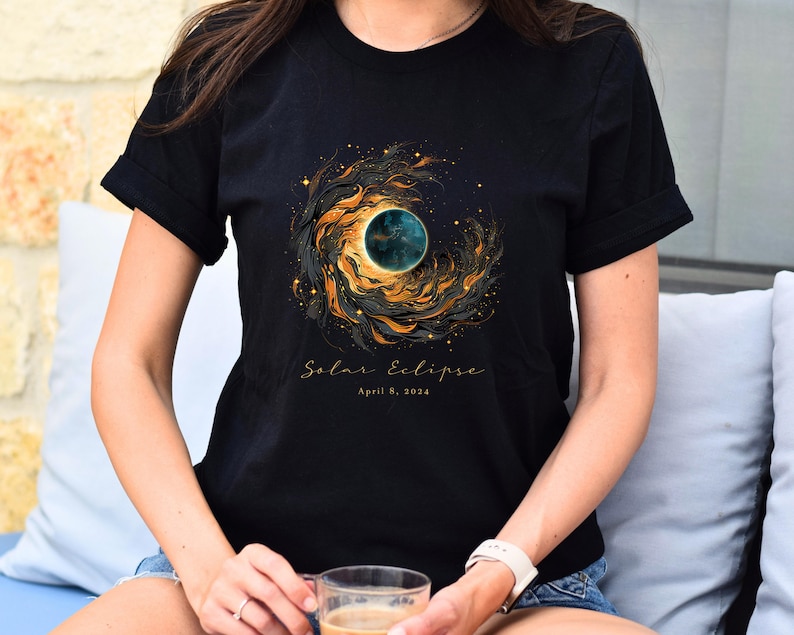 [BLACK] Total Solar Eclipse Shirt 2024 Solar Eclipse Tshirt Path of