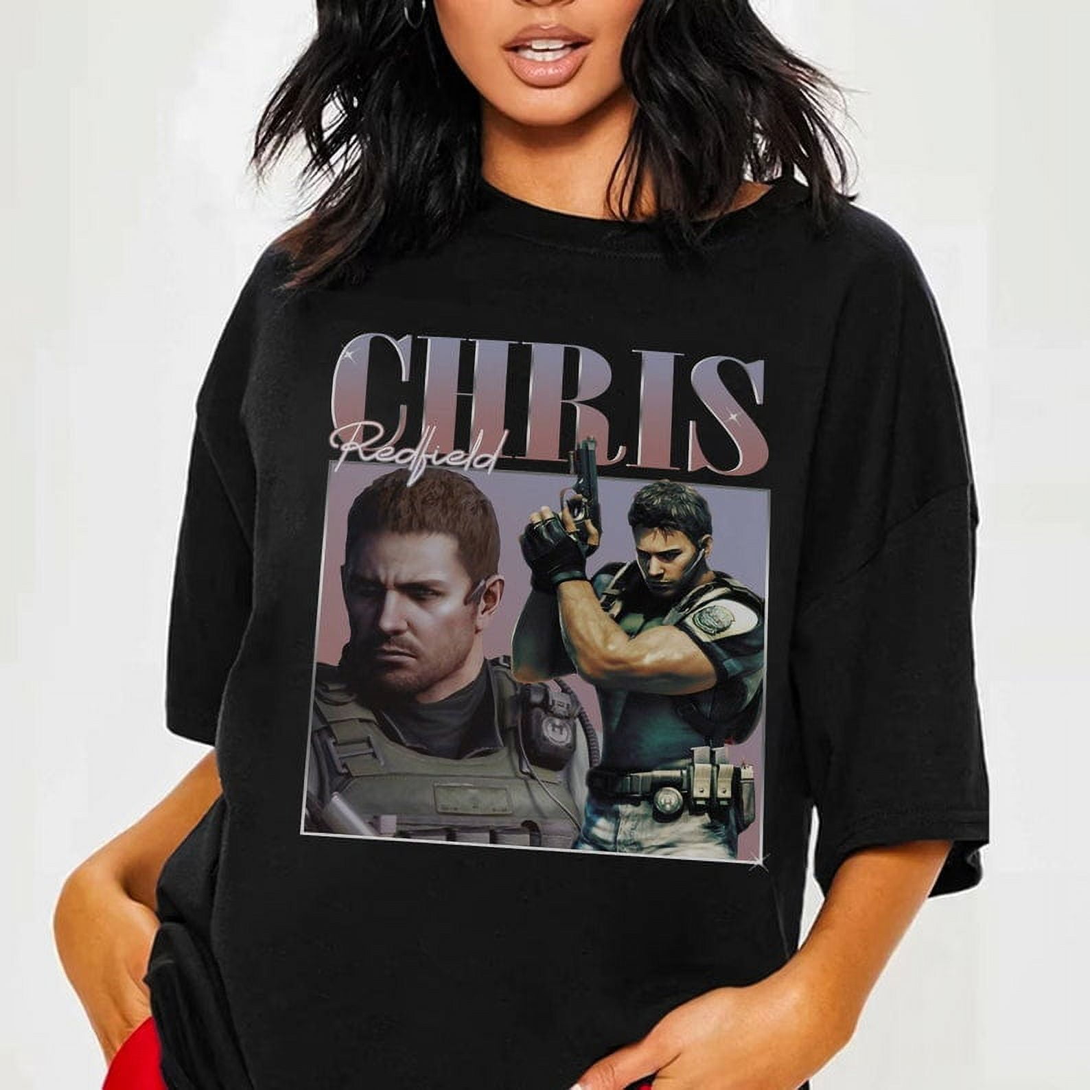 [BLACK] Vintage Chris Redfield Shirt Bootleg Chris Redfield Shirt