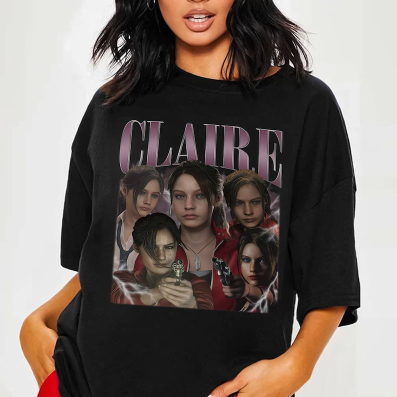 [BLACK] Vintage Claire Redfield Shirt Bootleg Claire Redfield Shirt