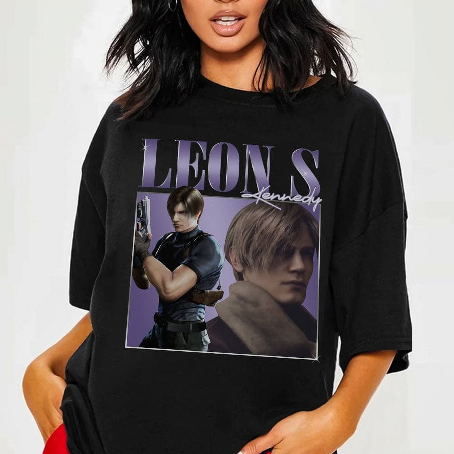 [BLACK] Vintage Leon Kennedy Shirt Bootleg Leon Kennedy Shirt