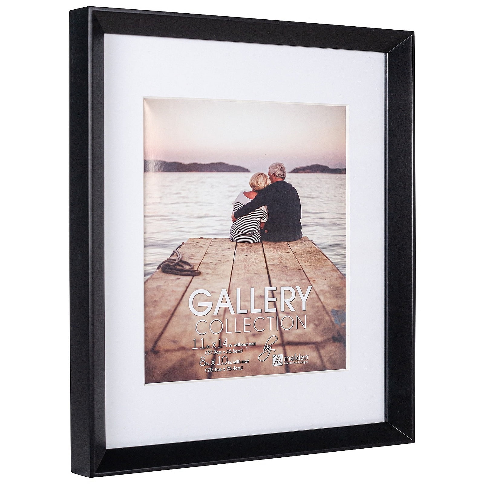 Black Matte 11x14 Glass Floating Picture Frame