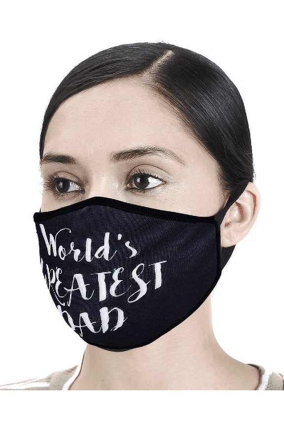 BLACK WORLDS GREATEST DAD FACEMASK