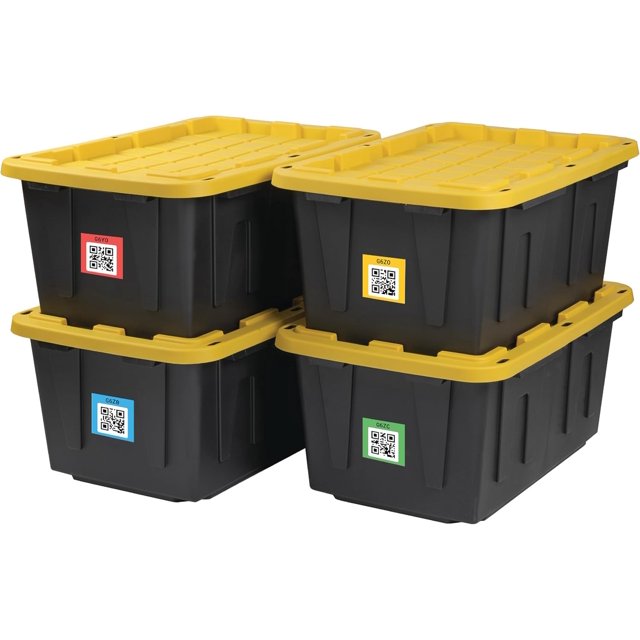BLACK & YELLOW CX, 27Gallon Heavy Duty Tough Storage Container with