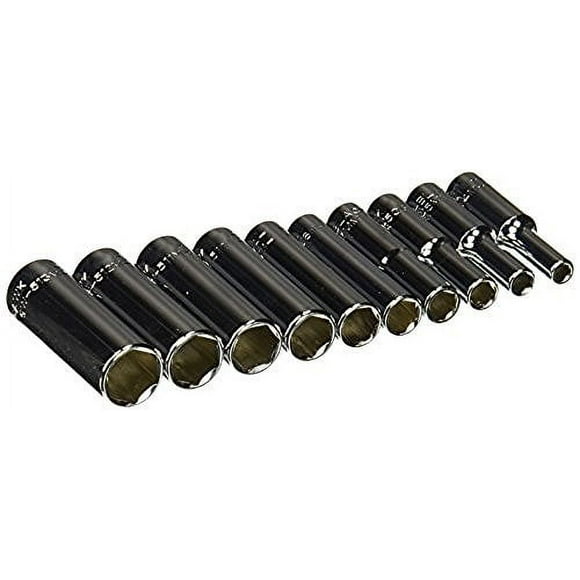 BLACKHAWK 110-CM SET SKT 10 PC 1/4" 6 PTDEEP METRIC